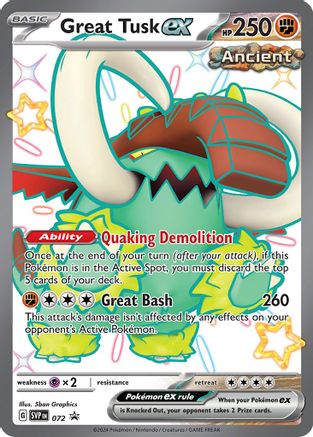 Great Tusk ex 072  - Holofoil - Promo