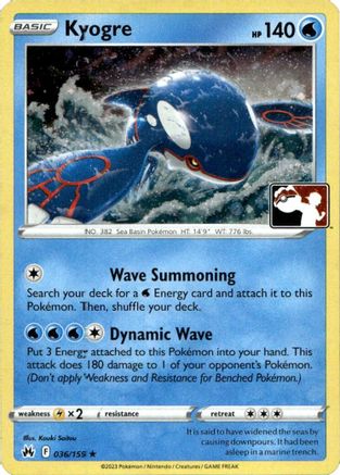 Kyogre 036  - Holofoil - Rare