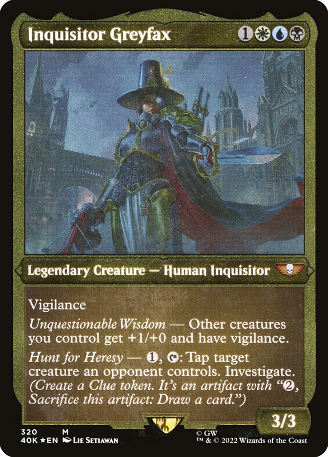 Inquisiteur Greyfax (Display Commander) (feuille gravée) [Warhammer 40,000] 