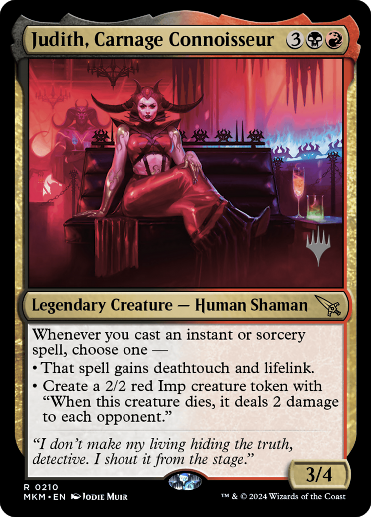 Judith, Carnage Connoisseur (Pack promotionnel) [Meurtres à Karlov Manor Promos] 