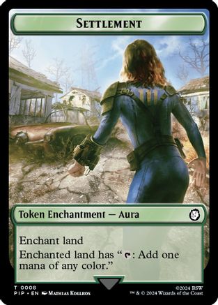 Settlement // Human Soldier Double-Sided Token (PIP-8 // 3) - Universes Beyond: Fallout