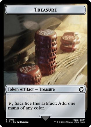 Treasure (0018) // Wasteland Survival Guide Double-Sided Token (PIP-18 // 20) - Universes Beyond: Fallout