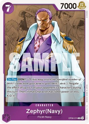 Zephyr (Navy) (OP06-074) - Rare