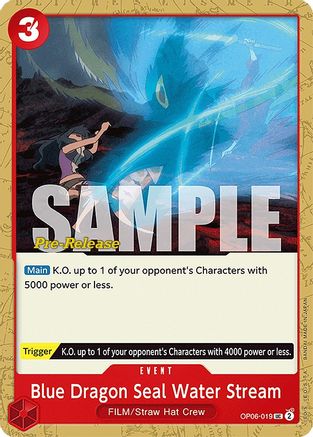 Blue Dragon Seal Water Stream (OP06-019) - Uncommon