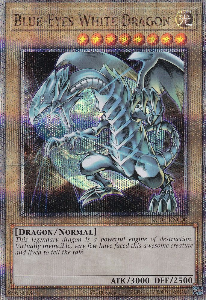 Blue-Eyes White Dragon (Quarter Century Secret Rare) (KC01-EN000) - Quarter Century Secret Rare