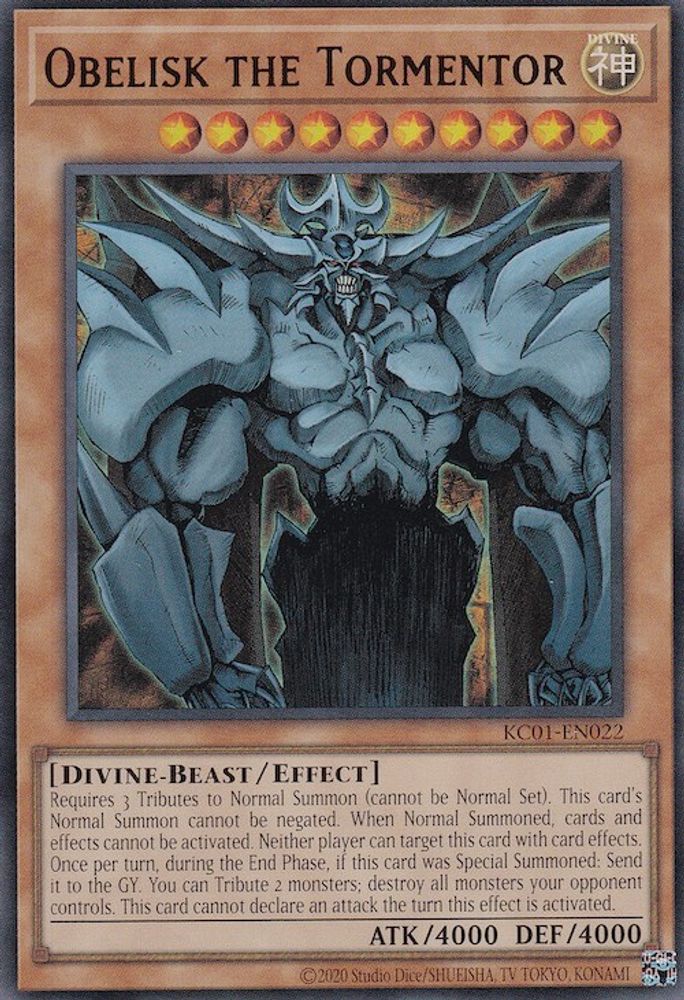 Obelisk the Tormentor (KC01-EN022) - Ultra Rare