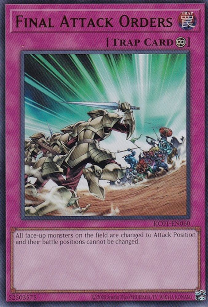 Final Attack Orders (KC01-EN060) - Ultra Rare