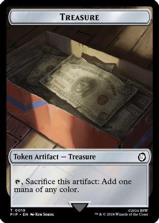 Treasure (0019) // Alien Double-Sided Token (PIP-19 // 6) - Universes Beyond: Fallout Foil