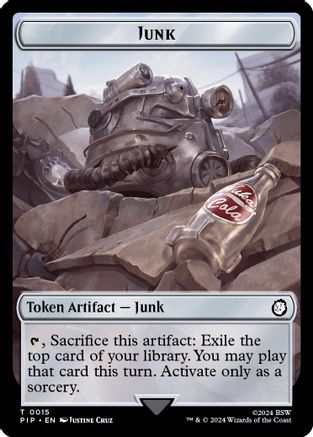 Junk // Settlement Double-Sided Token (PIP-15 // 8) - Universes Beyond: Fallout Foil
