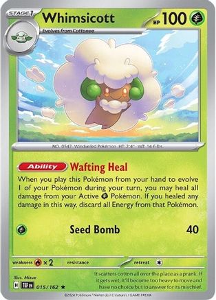 Whimsicott (015/162) [Écarlate et Violet : Forces Temporelles] 