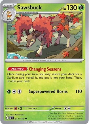 Sawsbuck 017/162  - Uncommon