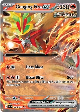 Gouging Fire ex (038/162) [Écarlate et Violet : Forces Temporelles] 