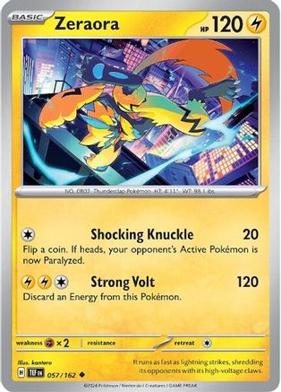 Zeraora (057/162) [Écarlate et Violet : Forces Temporelles] 