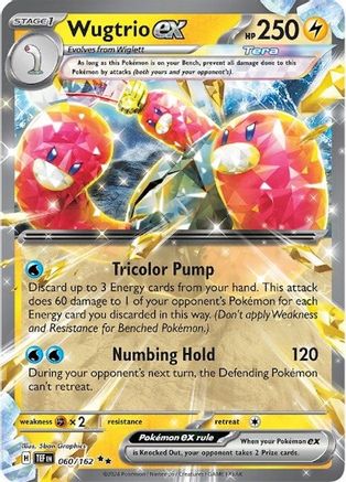 Wugtrio ex 060/162  - Holofoil - Double Rare