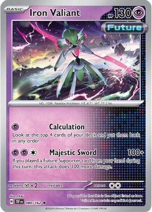 Iron Valiant 080/162  - Holofoil - Rare