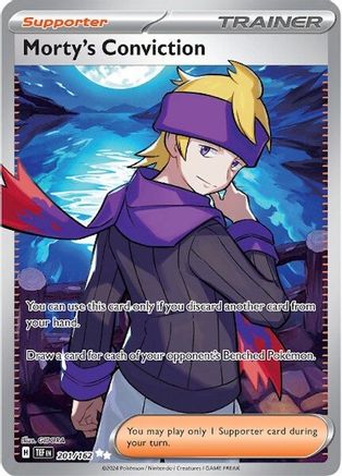 Morty's Conviction 201/162  - Holofoil - Ultra Rare