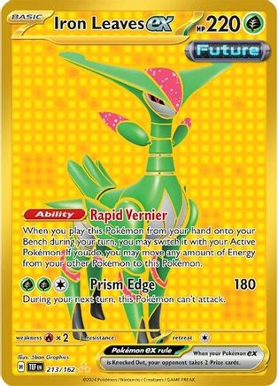 Iron Leaves ex 213/162  - Holofoil - Hyper Rare