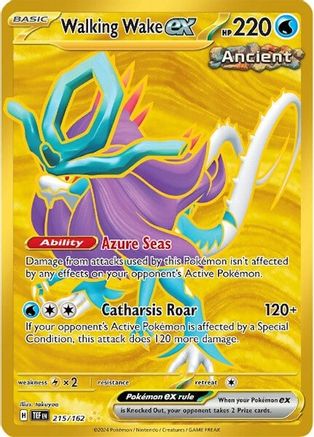Walking Wake ex 215/162  - Holofoil - Hyper Rare