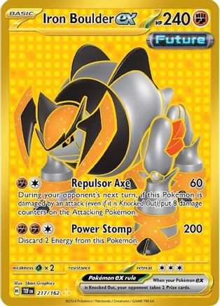 Iron Boulder ex 217/162  - Holofoil - Hyper Rare