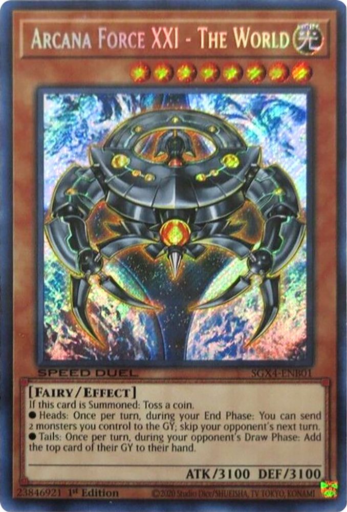 Arcana Force XXI - The World (Secret Rare) (SGX4-ENB01) - Secret Rare
