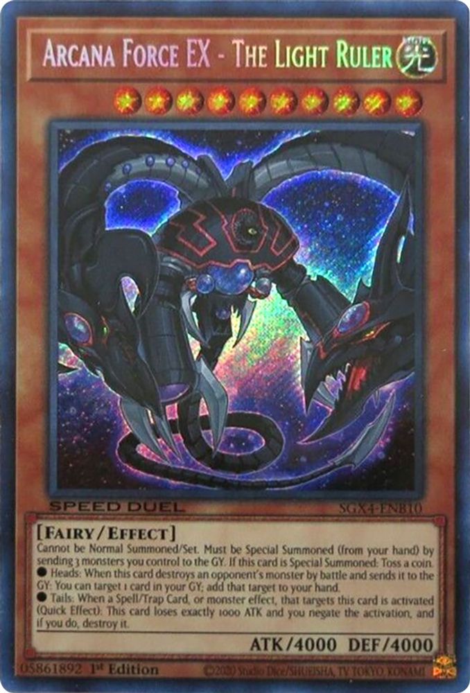 Arcana Force EX - The Light Ruler (Secret Rare) (SGX4-ENB10) - Secret Rare