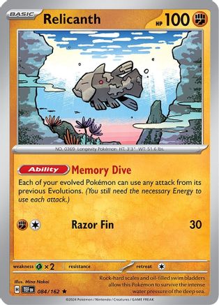 Relicanth 084/162  - Rare