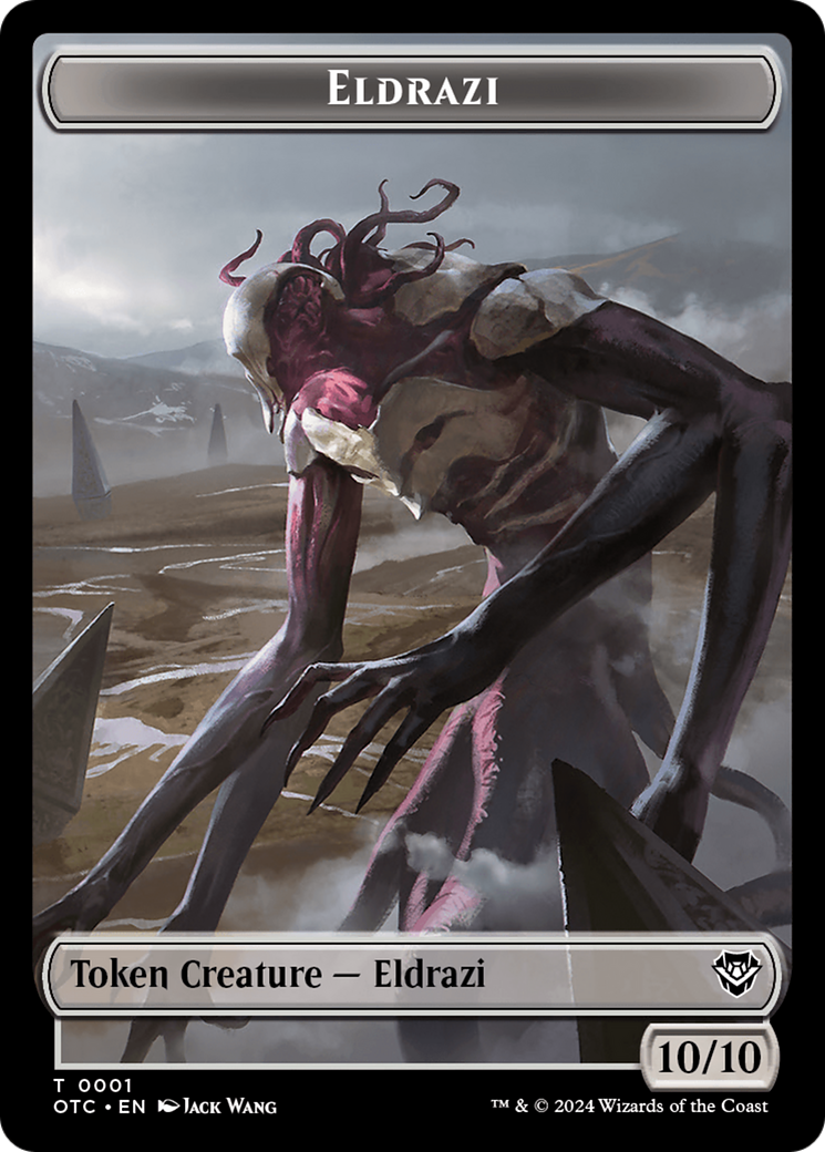 Eldrazi // Jeton double face indice [Jetons de commandant des hors-la-loi de Thunder Junction] 