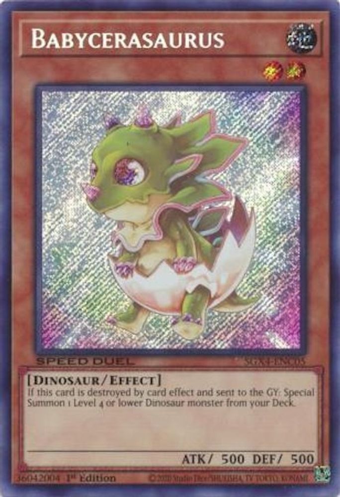 Babycerasaurus (Secret Rare) (SGX4-ENC05) - Secret Rare