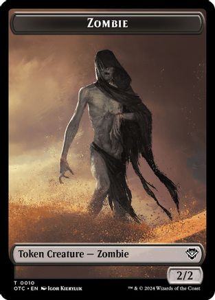 Zombie // Ox Double-Sided Token (OTC-10 // 3) - Commander: Outlaws of Thunder Junction