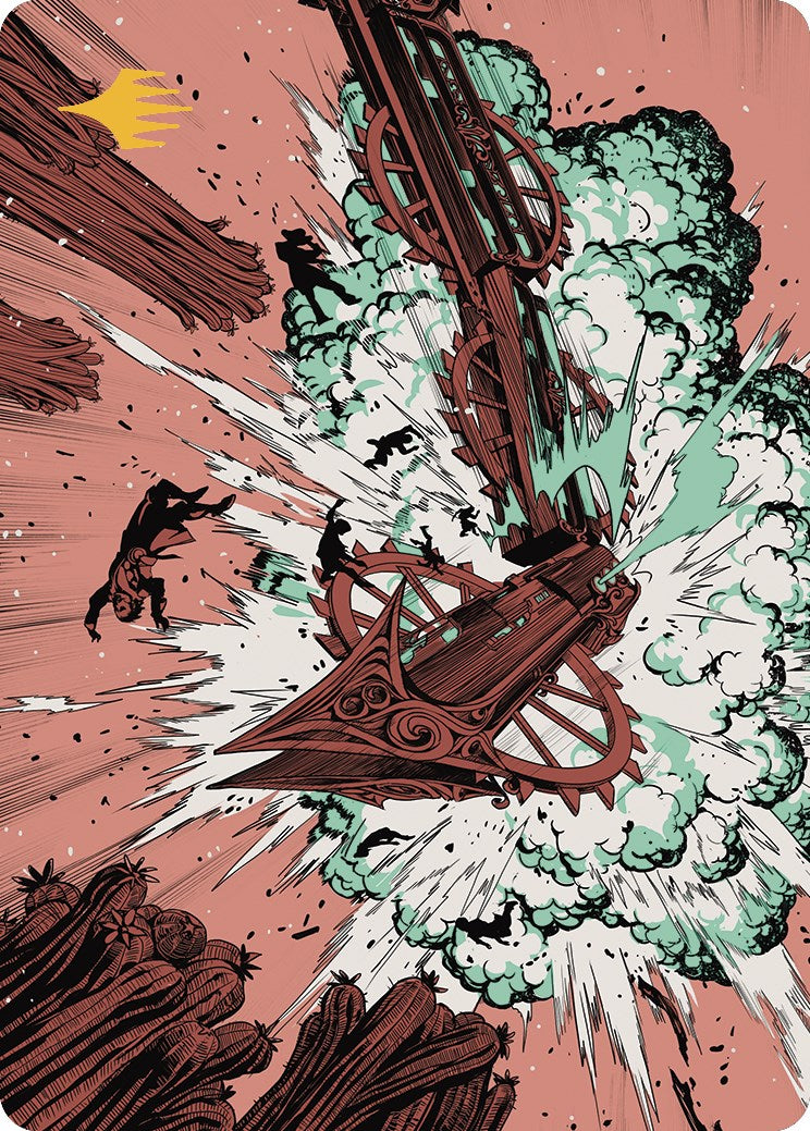 Carte artistique Decimate (symbole de planeswalker estampillé or) [Série artistique des hors-la-loi de Thunder Junction] 