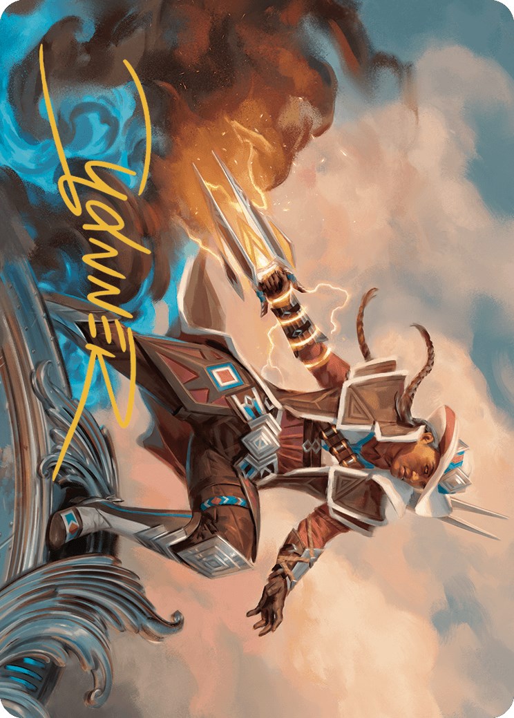 Annie Flash, la carte artistique vétéran (signature estampillée or) [Série artistique Outlaws of Thunder Junction] 