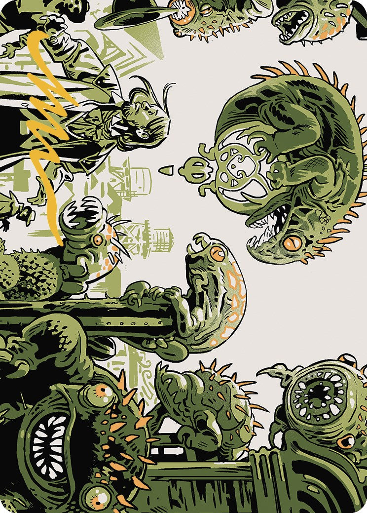 Carte artistique sur l'infestation parasitaire (signature estampillée or) [Série artistique Outlaws of Thunder Junction] 