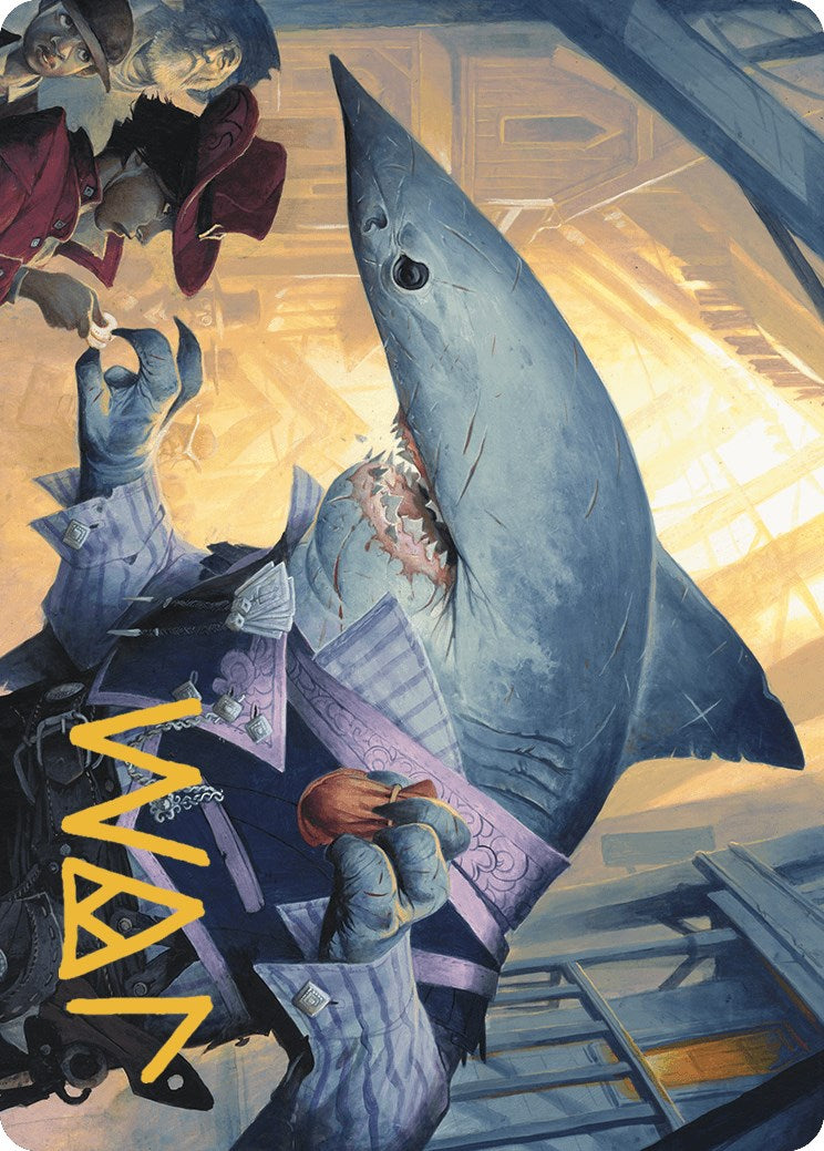 Carte artistique Loan Shark (signature estampillée or) [Série artistique Outlaws of Thunder Junction] 