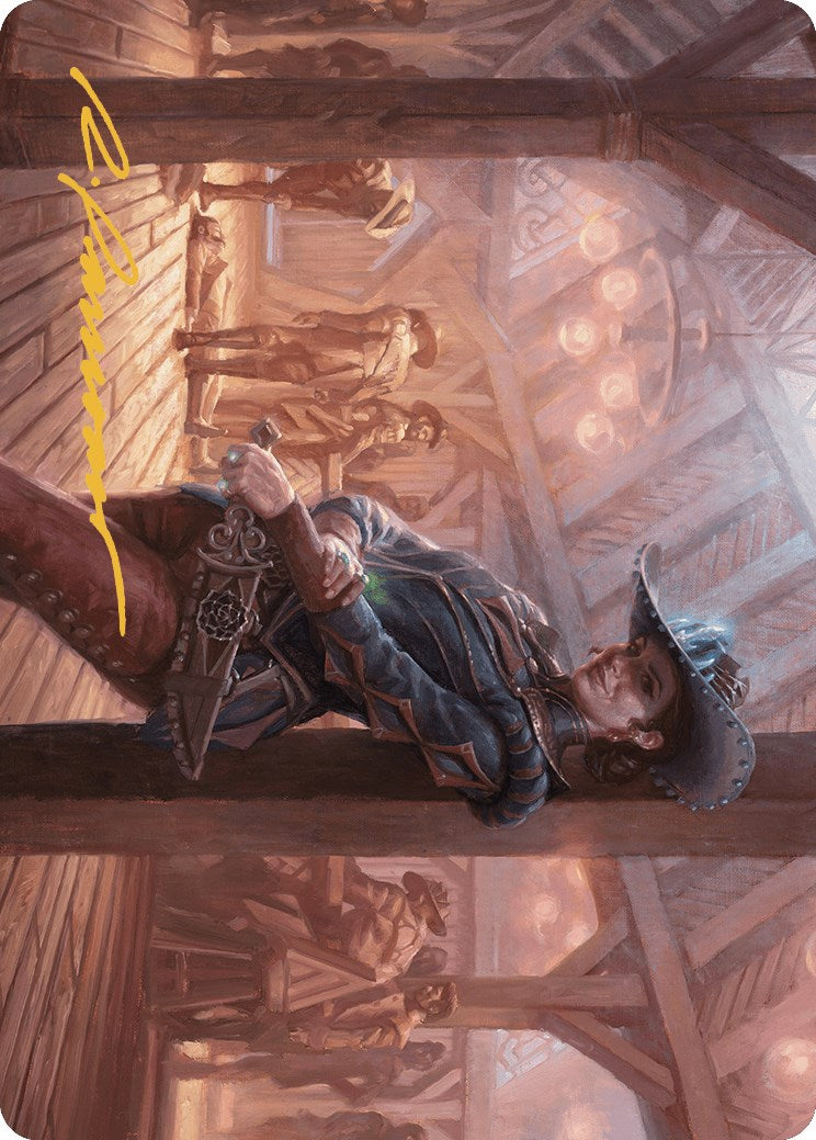 Marchesa, Dealer of Death Art Card (Signature estampillée or) [Série artistique Outlaws of Thunder Junction] 