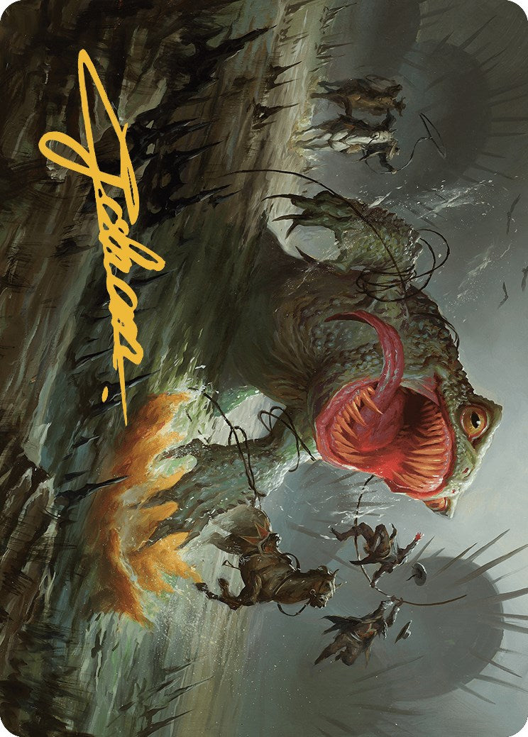 The Gitrog, Ravenous Ride Art Card (Signature estampillée or) [Série artistique Outlaws of Thunder Junction] 