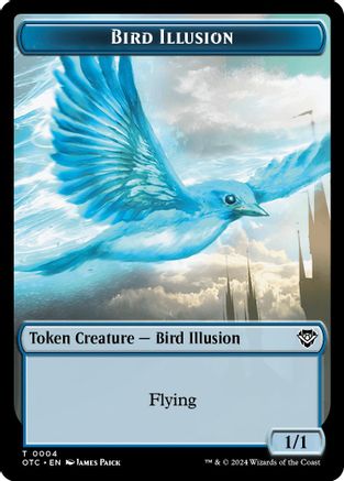 Bird Illusion // Elemental (0014) Double-Sided Token (OTC-4 // 14) - Commander: Outlaws of Thunder Junction