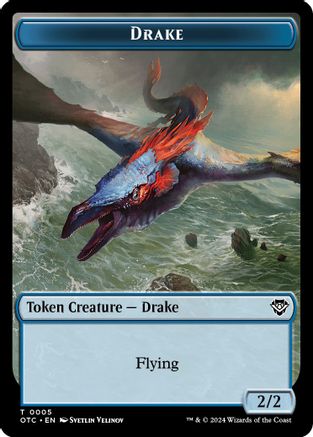 Drake // Soldier (0026) Double-Sided Token (OTC-5 // 26) - Commander: Outlaws of Thunder Junction
