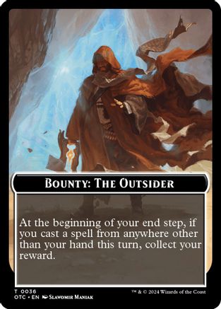 Bounty: The Outsider // Bounty Rules Double-Sided Token (OTC-036) - Commander: Outlaws of Thunder Junction