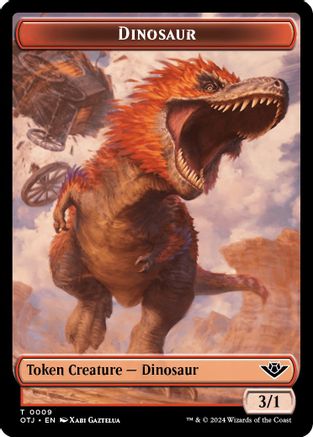 Dinosaur // Plot Double-Sided Token (OTJ-9 // 20) - Outlaws of Thunder Junction