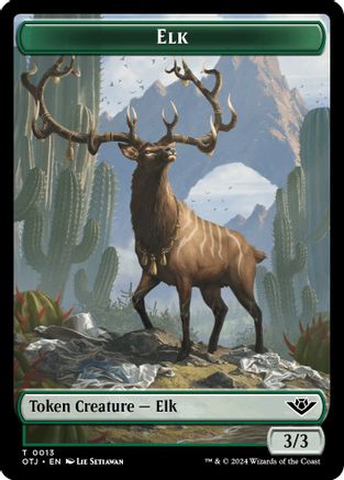Elk // Plot Double-Sided Token (OTJ-13 // 20) - Outlaws of Thunder Junction