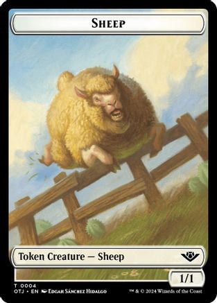 Sheep Token (OTJ-004) - Outlaws of Thunder Junction
