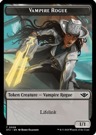 Vampire Rogue // Plot Double-Sided Token (OTJ-8 // 20) - Outlaws of Thunder Junction