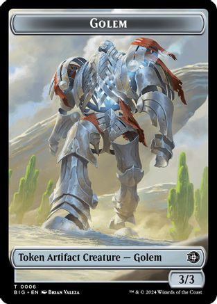 Golem // Plot Double-Sided Token (BIG-6 // 20) - Outlaws of Thunder Junction: The Big Score