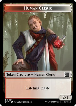 Human Cleric Token (OTP-001) - Outlaws of Thunder Junction: Breaking News