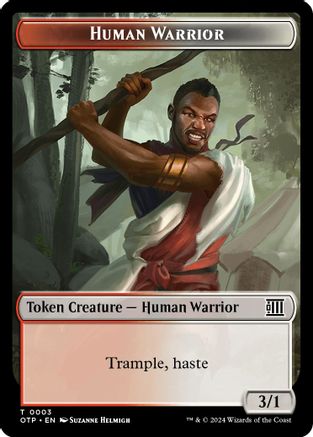 Human Warrior Token (OTP-003) - Outlaws of Thunder Junction: Breaking News
