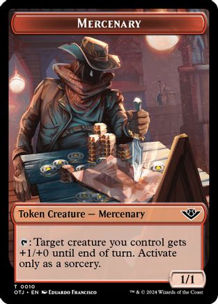 Mercenary // Elemental Double-Sided Token (OTJ-10 // 12) - Outlaws of Thunder Junction Foil