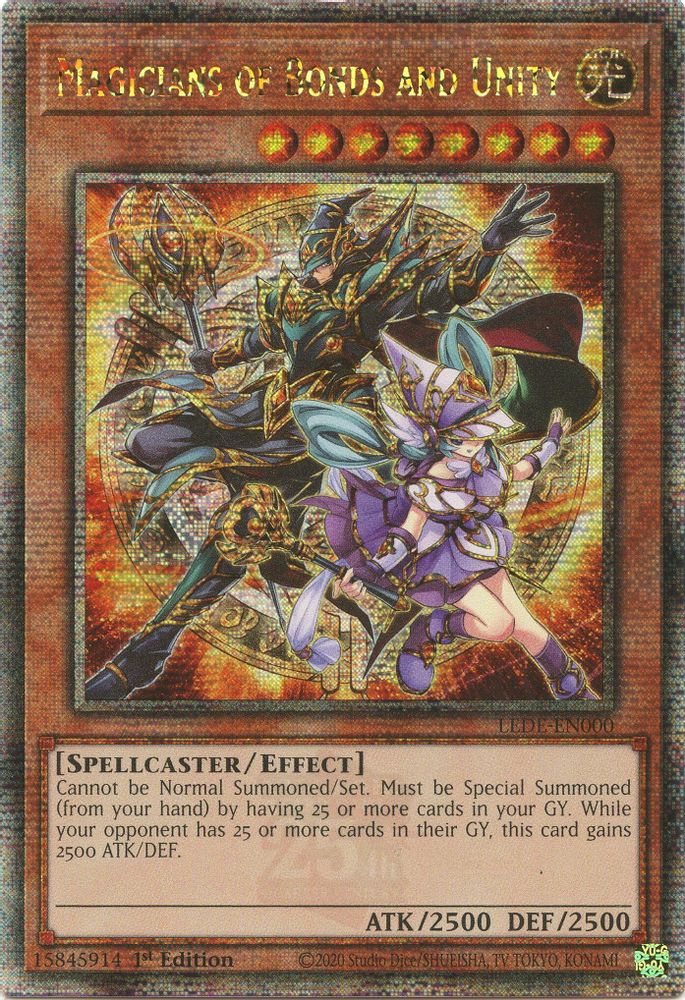 Magicians of Bonds and Unity (Quarter Century Secret Rare) (LEDE-EN000) - Quarter Century Secret Rare