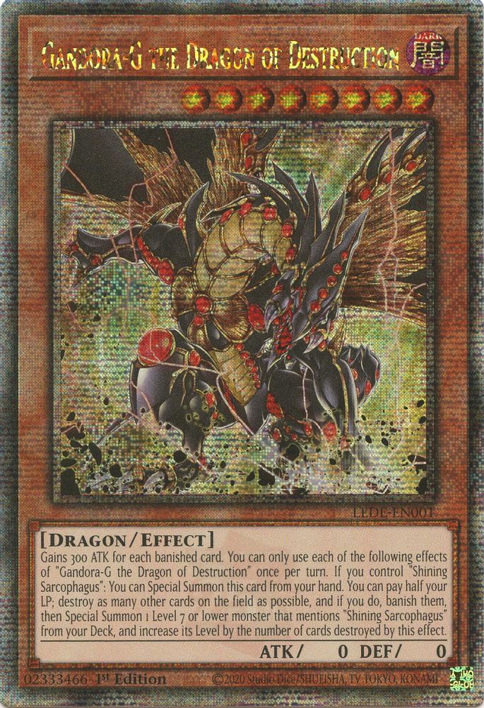 Gandora-G le dragon de la destruction [LEDE-EN001] Quart de siècle secret rare 