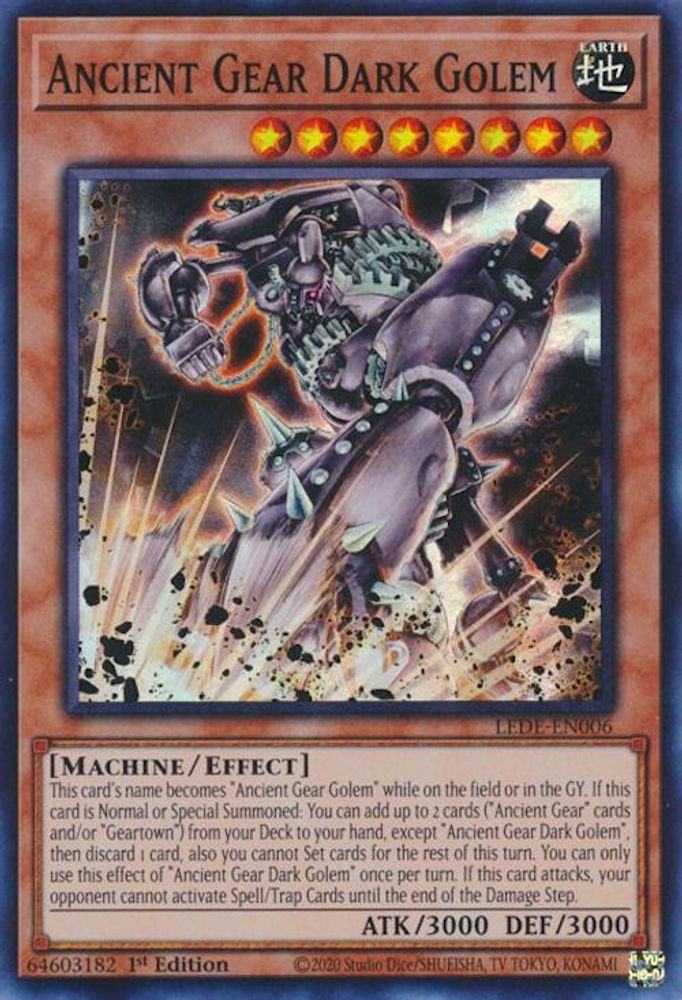 Ancient Gear Dark Golem (LEDE-EN006) - Super Rare