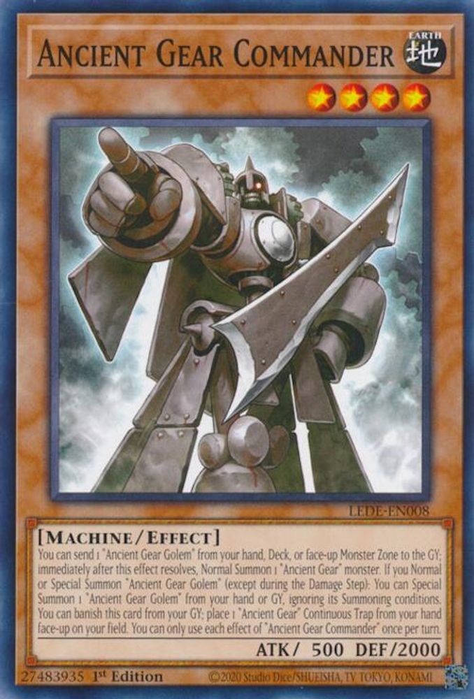 Ancient Gear Commander (LEDE-EN008) - Common